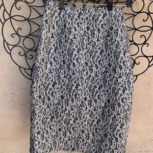 Lafayette 148 New York Black/cream Pencil Skirt